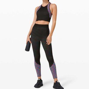 NEW Lululemon Love Revealed Tight Black / Rainbow size 4